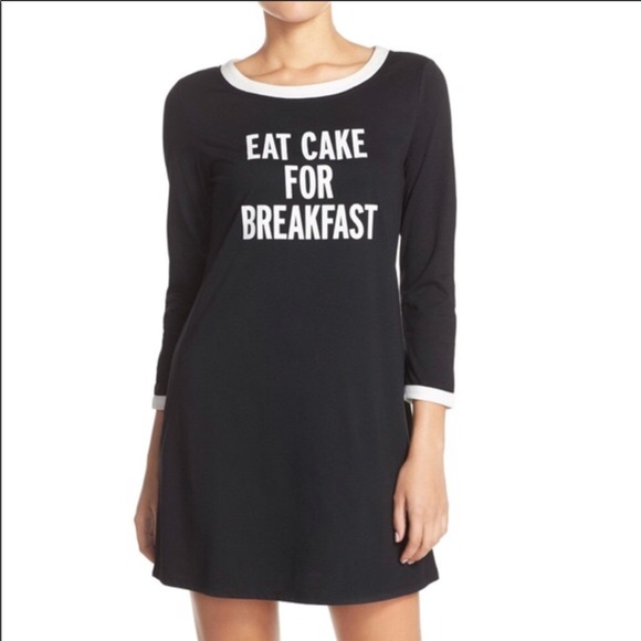 kate spade Other - Kate Spade Eat Cake For Breakfast Sleep Shirt Lg